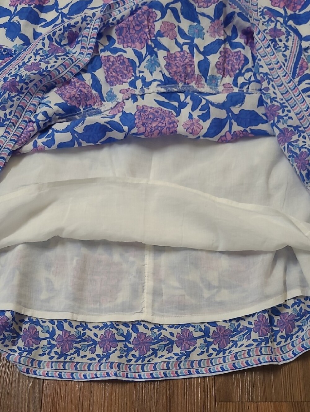 Vineyard Vines Blue & Purple Floral Tiered Maxi - Picture 8 of 16